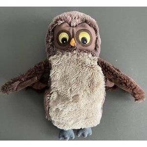 IKEA Vandring Uggla Owl Hand Puppet Brown Plush Stuffed Animal Toy Retired 10"